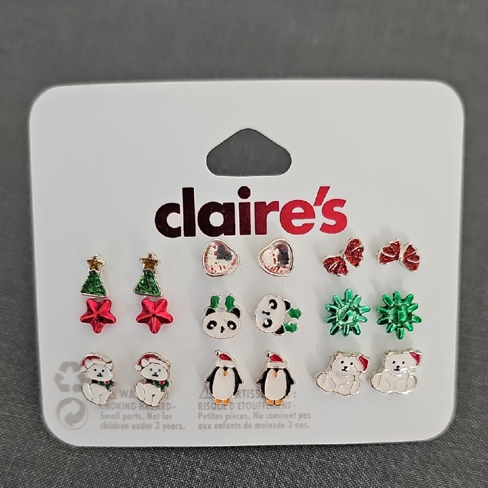 Claire's Christmas Earrings Set